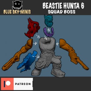 Beastie Huntas - Orc Squad - 16k Resin - Orcs / Tabletop / Wargaming / Grimdark image 8