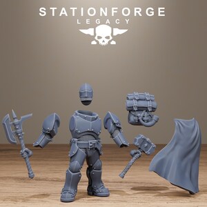 Solaris-Infanterie | Station Forge 16k Resin-Miniaturen | 28 mm/32 mm Tabletop-Wargaming | Unbemalt Bild 3