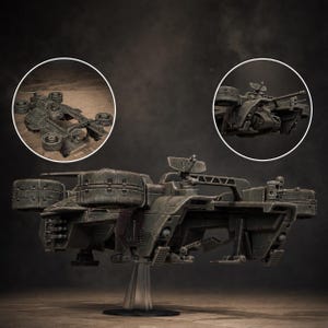 Freeguard Skycrane | Station Forge 16k Resin Miniatures | 28mm 32mm Tabletop Wargaming | Unpainted image 1