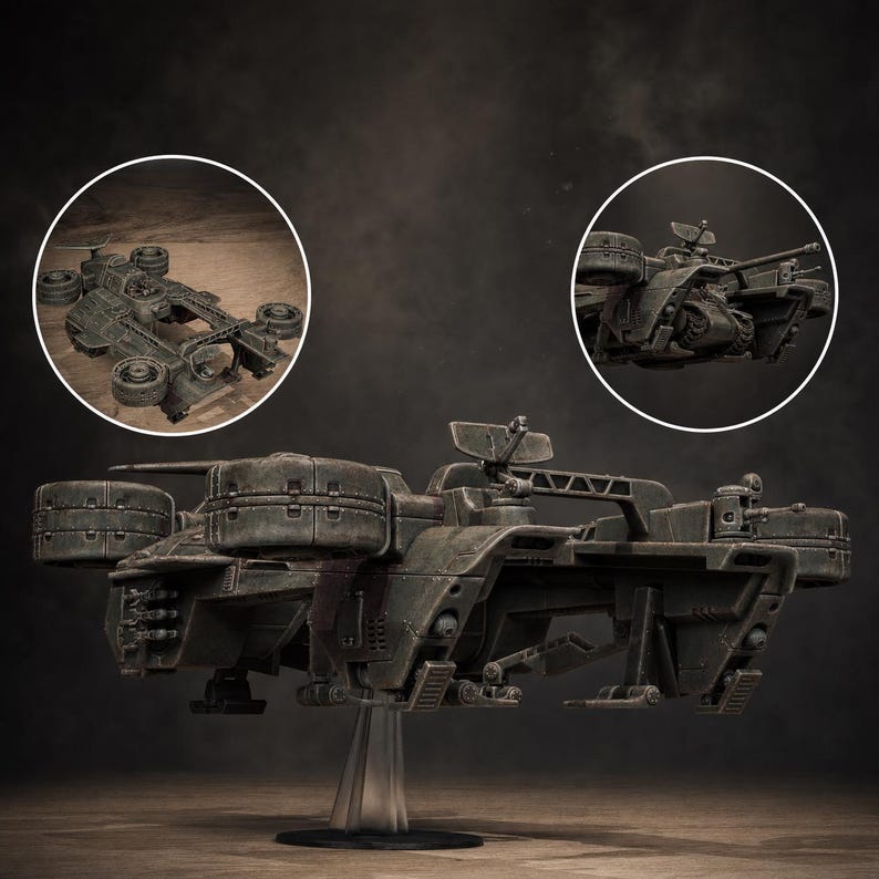 Freeguard Skycrane | Station Forge 16k Resin Miniatures | 28mm 32mm Tabletop Wargaming | Unpainted image 1