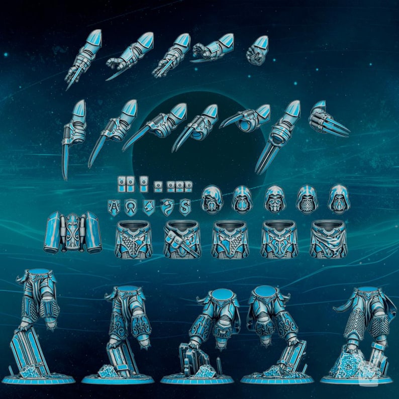 Scylla - Assault Brothers Squad Kit - 16k Resin - DakkaDakka - Knights / Space Warriors / Bitz / Tabletop / Grimdark image 6