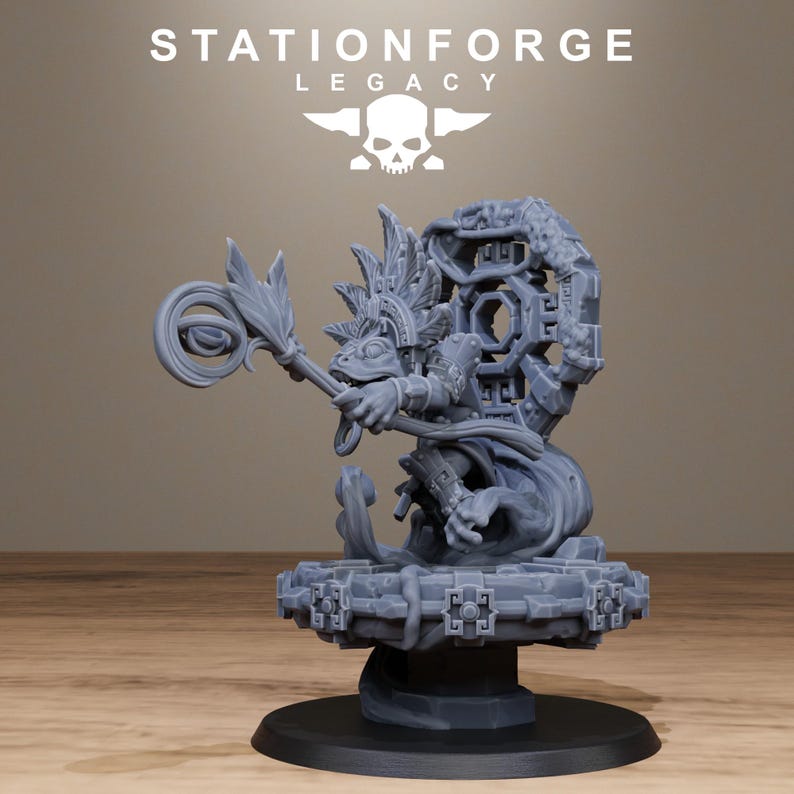 Legacy Bogkin Swamp Shaman | Station Forge 16k Resin Miniatures | 28mm 32mm Tabletop Wargaming | Unpainted image 4