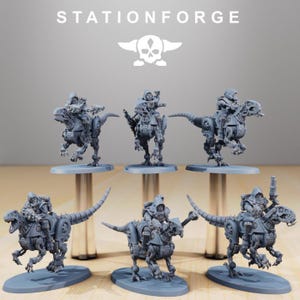 Scavenger Riders | Station Forge 16k Resin Miniatures | 28mm 32mm Tabletop Wargaming | Unpainted image 2
