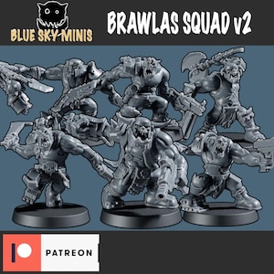 Brawlas Squad v2 - Orc Squad - 16k Resin - Orcs / Tabletop / Wargaming / Grimdark image 2