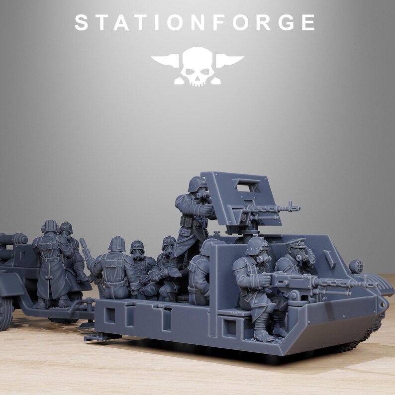 GrimGuard Tankette | Station Forge 16k Resin Miniatures | 28mm 32mm Tabletop Wargaming | Unpainted image 4