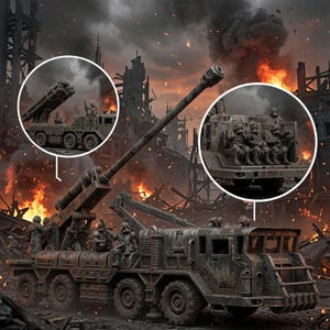 Grimguard Artillery Vehicle | Station Forge 16k Resin Miniatures | 28mm 32mm Tabletop Wargaming | Unpainted image 1
