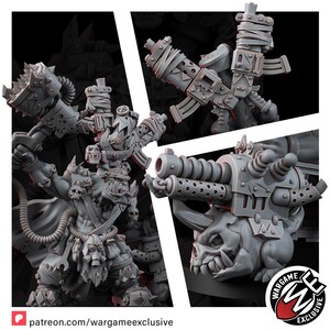 Ork Mad Riders Zoghed Edsplitta | 16k Resin Miniatures | 28mm 32mm Tabletop Wargaming | Unpainted image 6