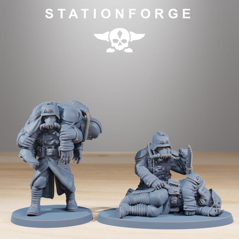 Grimguard The Fallen / Station Forge 16k Miniaturas de resina / 28 mm 32 mm Juegos de guerra de mesa / Sin pintar imagen 4