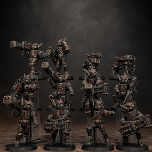 Tarion Schwere Infanterie | Station Forge 16k Resin-Miniaturen | 28 mm/32 mm Tabletop-Wargaming | Unbemalt Bild 1