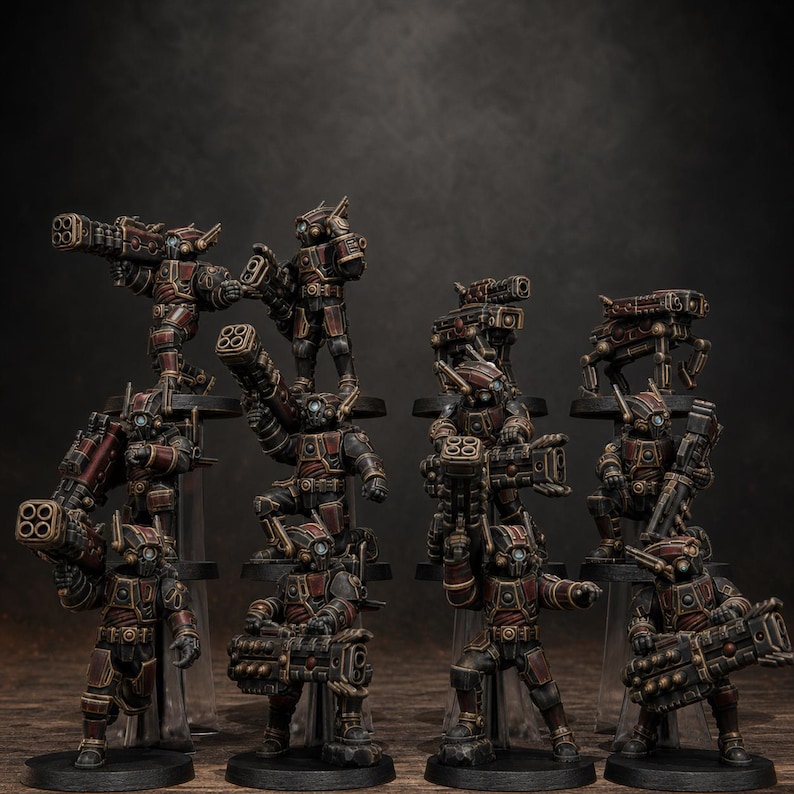 Tarion Schwere Infanterie | Station Forge 16k Resin-Miniaturen | 28 mm/32 mm Tabletop-Wargaming | Unbemalt Bild 1