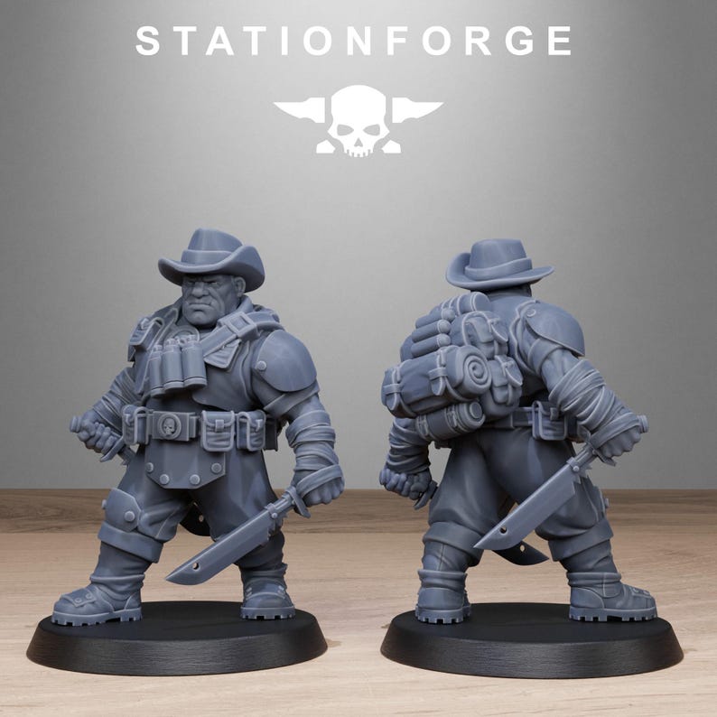 Grimguard Jungle Fighter Mutants | Station Forge 16k Resin Miniatures | 28mm 32mm Tabletop Wargaming | Unpainted image 10