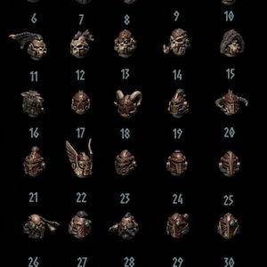 Primal Hounds - Heads #6 - 16k Resin - GreyTide Studio - Wolves / Space Warriors / Bitz / Tabletop / Wargaming / Grimdark image 3