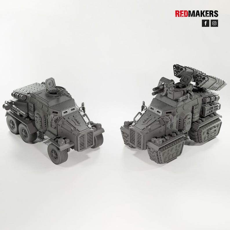 Heavy Armored Assault Vehicle | 16k Resin Miniatures | 28mm 32mm Tabletop Wargaming | Unpainted image 10
