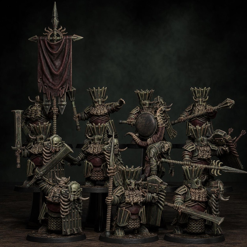 Legacy Chaosvale Infantry | Station Forge 16k Resin Miniatures | 28mm 32mm Tabletop Wargaming | Unpainted image 1