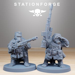 GrimGuardSkulldarts | Station Forge 16k Resin Miniatures | 28mm 32mm Tabletop Wargaming | Unpainted image 4