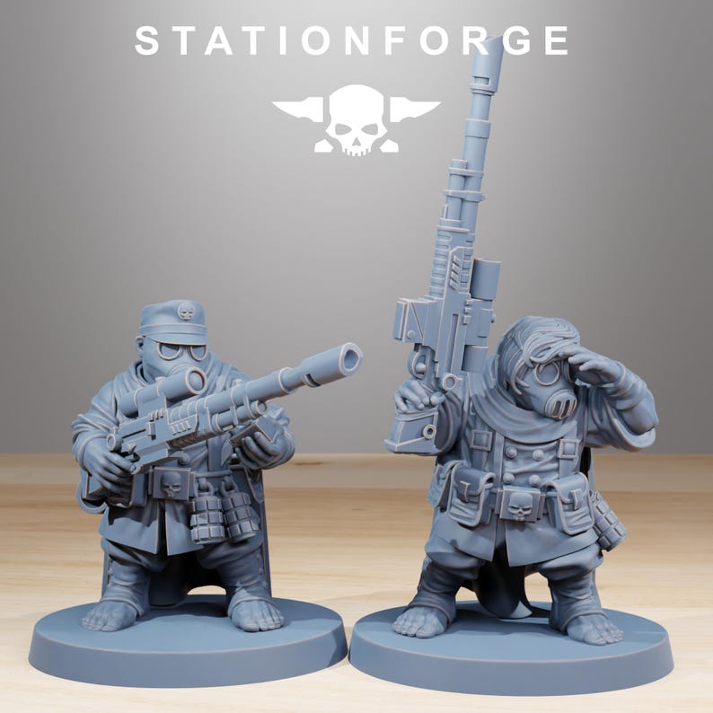 GrimGuardSkulldarts | Station Forge 16k Resin Miniatures | 28mm 32mm Tabletop Wargaming | Unpainted image 4