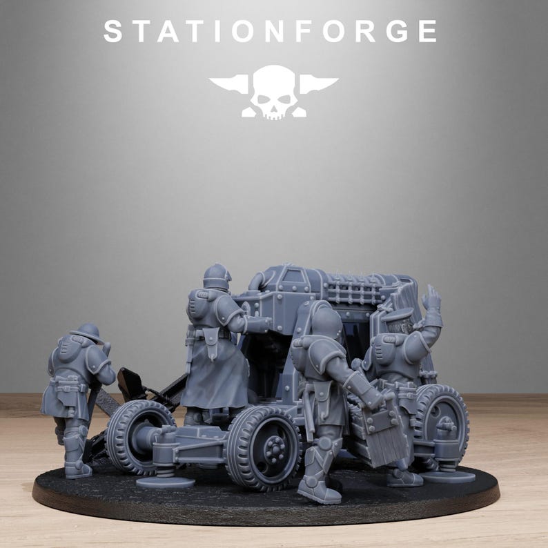Royalguard Light Artillery | Station Forge 16k Resin Miniatures | 28mm 32mm Tabletop Wargaming | Unpainted image 7