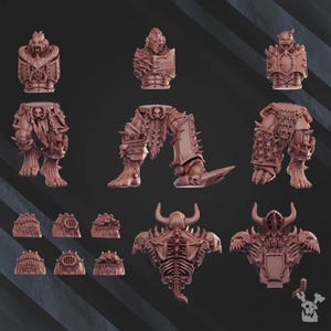 Cursed Bone Shredders Squad – 16K Resin Miniatures (28mm 32mm Wargaming) image 14