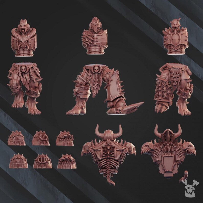 Cursed Bone Shredders Squad – 16K Resin Miniatures (28mm 32mm Wargaming) image 14