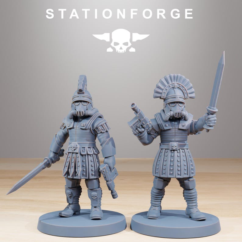 Grimguard Vexillatio | Station Forge 16k Resin Miniatures | 28mm 32mm Tabletop Wargaming | Unpainted image 3