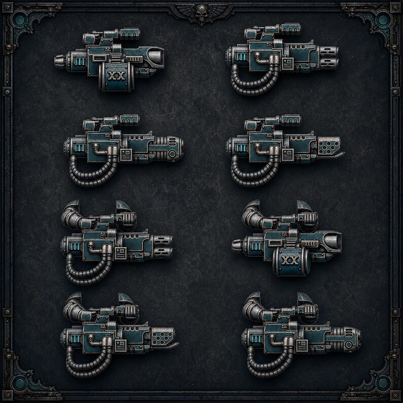 Scylla - Tunga vapen - En pistol eller set om 16 - 16k harts - DakkaDakka - Riddare / Rymdkrigare / Bitz / Bordskiva / Grimdark bild 4