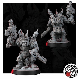 Ork Khork Choppa Goreboyz | Miniatury z żywicy 16k | 28 mm 32 mm Gry bitewne | Niepomalowane zdjęcie 8