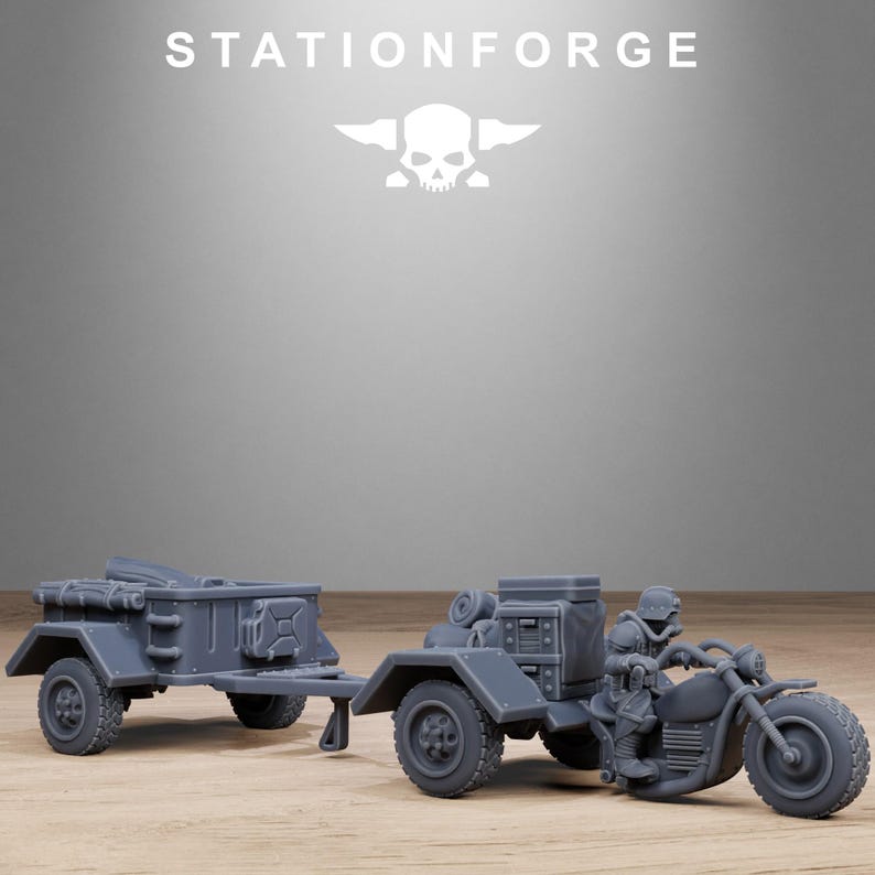 GrimGuard Support Vehicles | Station Forge 16k Resin Miniatures | 28mm 32mm Tabletop Wargaming | Unpainted image 5