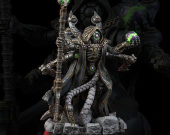 Necrocyborg Awaken God | 16k Resin Miniatures | 28 mm 32 mm Tabletop Wargaming | Ongeverfd