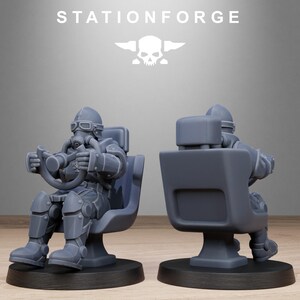Pilot Commanders | Station Forge 16k Resin Miniatures | 28mm 32mm Tabletop Wargaming | Unpainted image 10