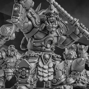 Orcs Head Crackaz Mob | 16k Resin Miniaturen | 28 mm 32 mm Tabletop Wargaming | Unbemalt Bild 10