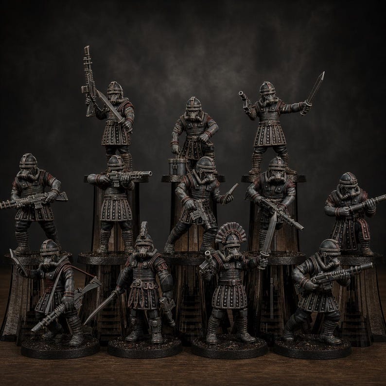Grimguard Vexillatio | Station Forge 16k Resin Miniatures | 28mm 32mm Tabletop Wargaming | Unpainted image 1
