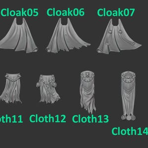 Eternal Pilgrims - Cloaks & loincloths - 16k Resin - GreyTide Studio - Holy Warriors / Bitz / Tabletop / Wargaming / Grimdark image 2