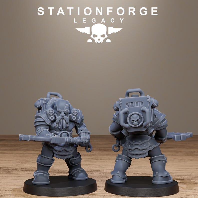 Ironvale Infantry | Station Forge 16k Resin Miniatures | 28mm 32mm Tabletop Wargaming | Unpainted image 7