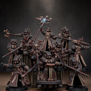 Tarion Priests | Station Forge 16k Resin Miniatures | 28mm 32mm Tabletop Wargaming | Unpainted image 1