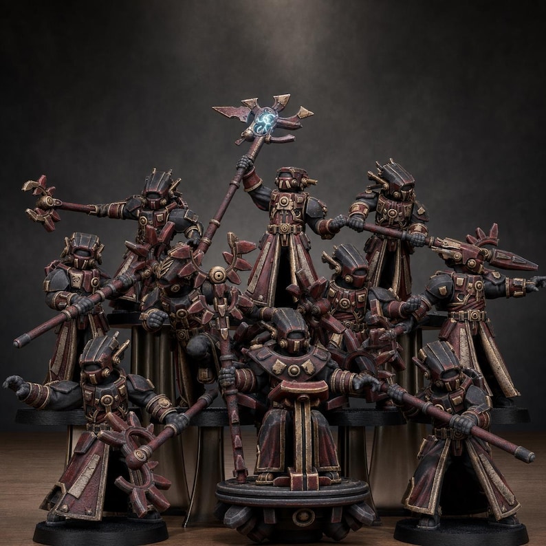 Tarion Priests | Station Forge 16k Resin Miniatures | 28mm 32mm Tabletop Wargaming | Unpainted image 1
