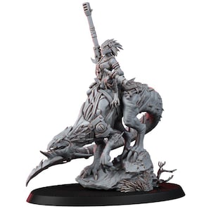 Coalition Krooll Wild Rider | 16k Resin Miniatures | 28mm 32mm Tabletop Wargaming | Unpainted image 3