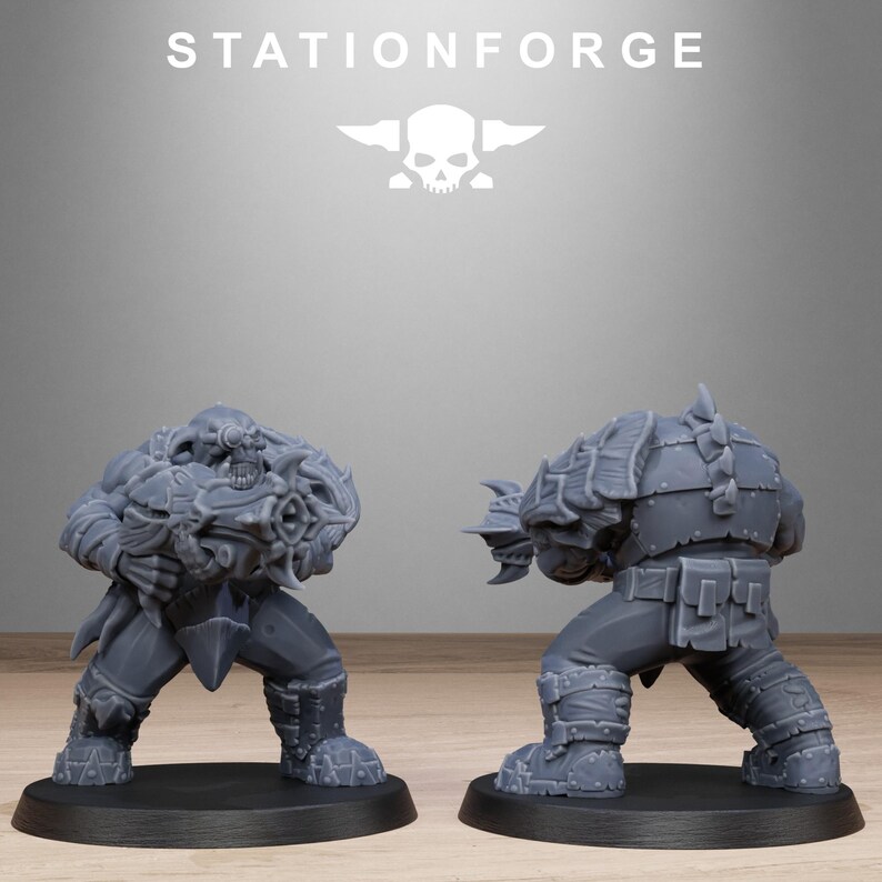 Orks Orkaz Biotech Looters | Station Forge 16k Resin Miniatures | 28mm 32mm Tabletop Wargaming | Unpainted image 5