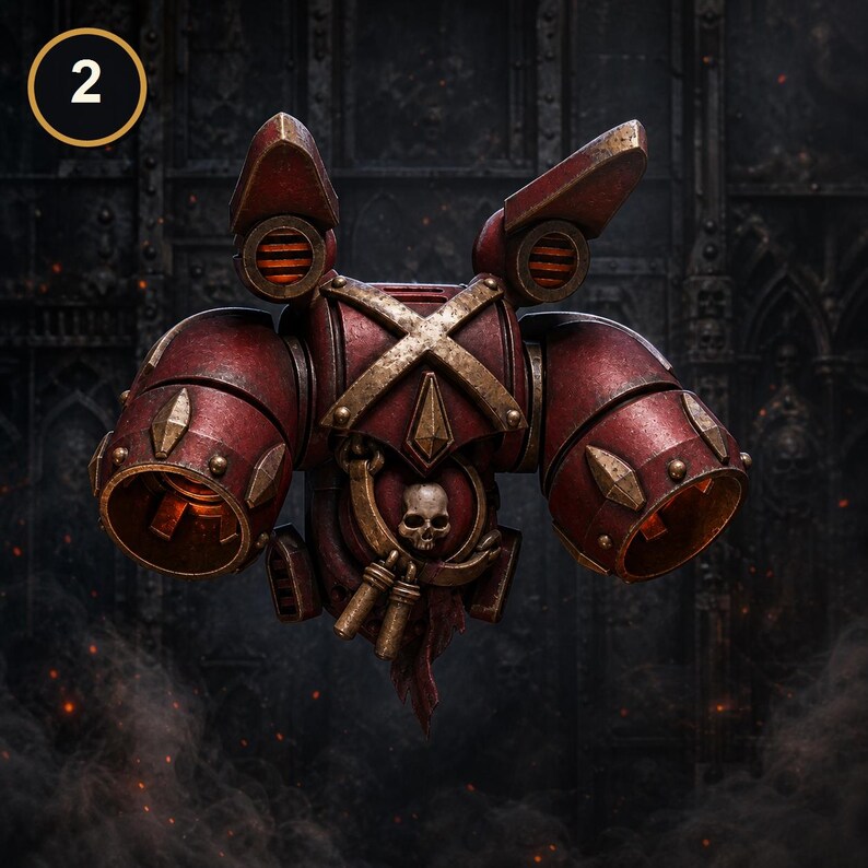 Crimson Lords - Jetpacks #1 - 16k Resin - GreyTide Studio - Blood / Space Warriors / Bitz / Tabletop / Wargaming / Grimdark image 5