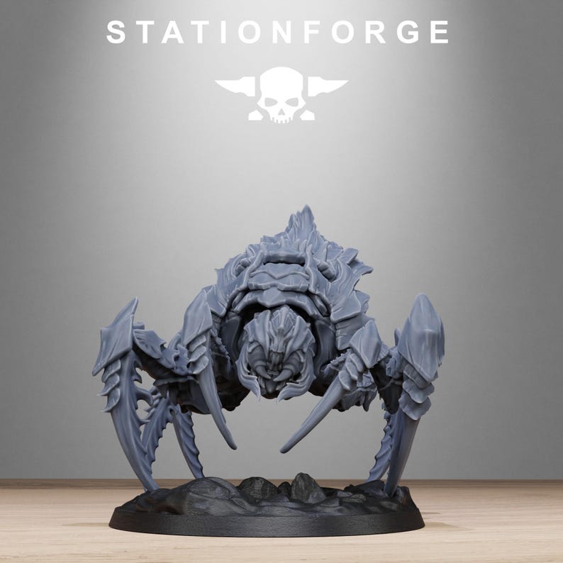 Xenarid Spider Beasts | Station Forge 16k Resin Miniatures | 28mm 32mm Tabletop Wargaming | Unpainted image 4