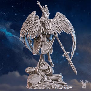 Valkyries Warmaster Air | 16k Resin Miniatures | 28mm 32mm Tabletop Wargaming | Unpainted image 8