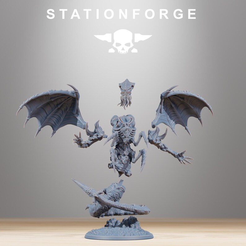 Xenarid Wormaak | Station Forge 16k Resin Miniatures | 28mm 32mm Tabletop Wargaming | Unpainted image 6