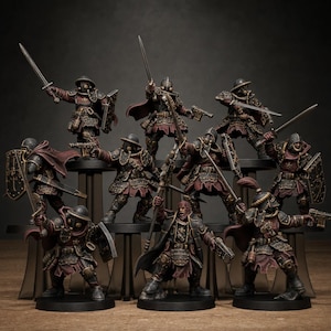 Royal Guard Bloodwardens | Station Forge 16k Resin Miniatures | 28mm 32mm Tabletop Wargaming | Unpainted image 1