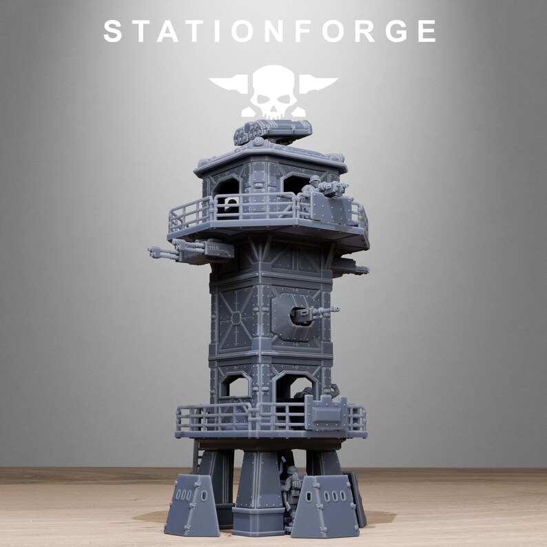 Freeguard Tower Guard | Station Forge 16k Resin Miniatures | 28 mm 32 mm Tabletop Wargaming | Niepomalowane zdjęcie 3