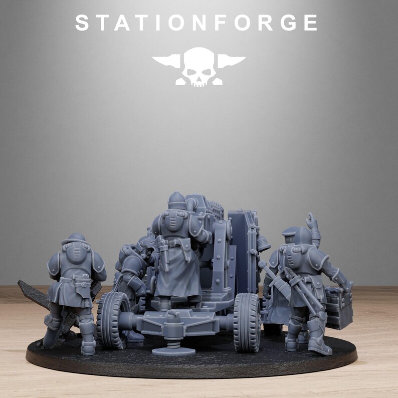 Royalguard Light Artillery | Station Forge 16k Resin Miniatures | 28mm 32mm Tabletop Wargaming | Unpainted image 8