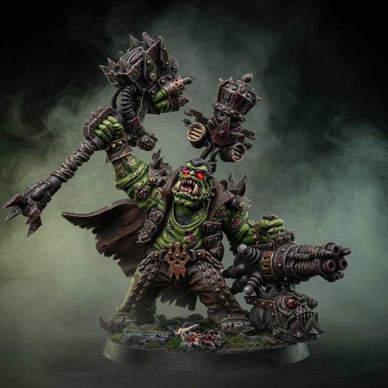 Ork King Freddy Moonqury | 16k Resin Miniatures | 28mm 32mm Tabletop Wargaming | Unpainted image 1