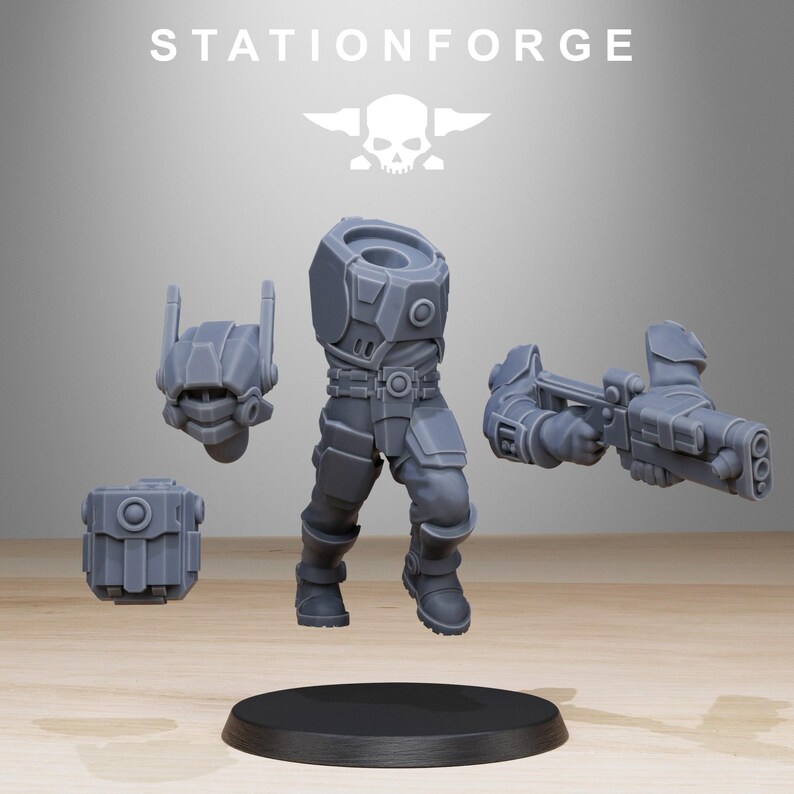 Tarion Assault Unit | Station Forge 16k Resin Miniatures | 28 mm 32 mm Tabletop Wargaming | Ongeverfd afbeelding 8