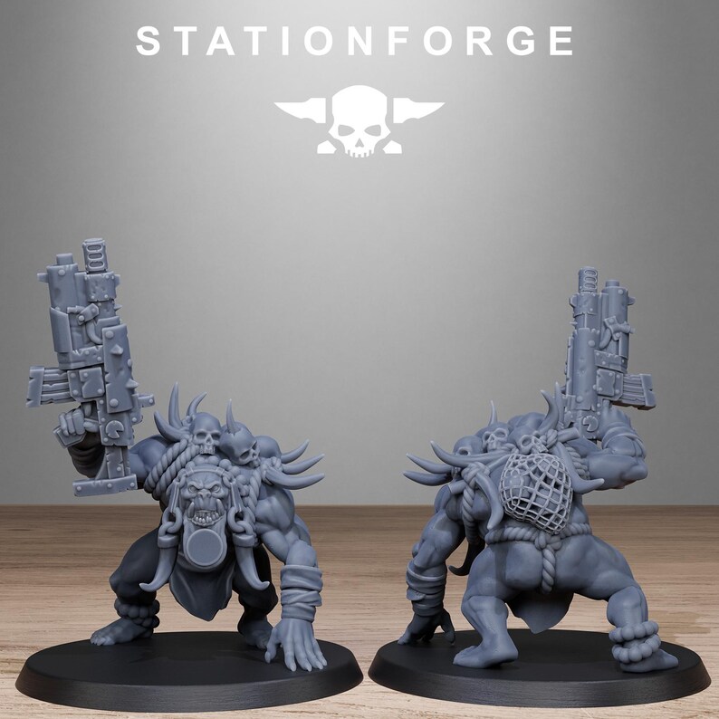 Infantería tribal Orkaz de Orkos / Miniaturas de resina Station Forge 16k / 28 mm 32 mm para juegos de guerra de mesa / Sin pintar imagen 7