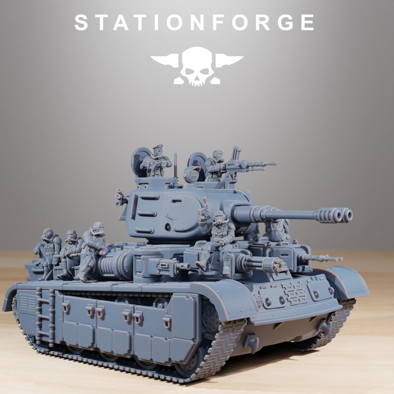 Grimguard Heavy Battle Tank | Station Forge 16k Resin Miniatures | 28mm 32mm Tabletop Wargaming | Unpainted image 2