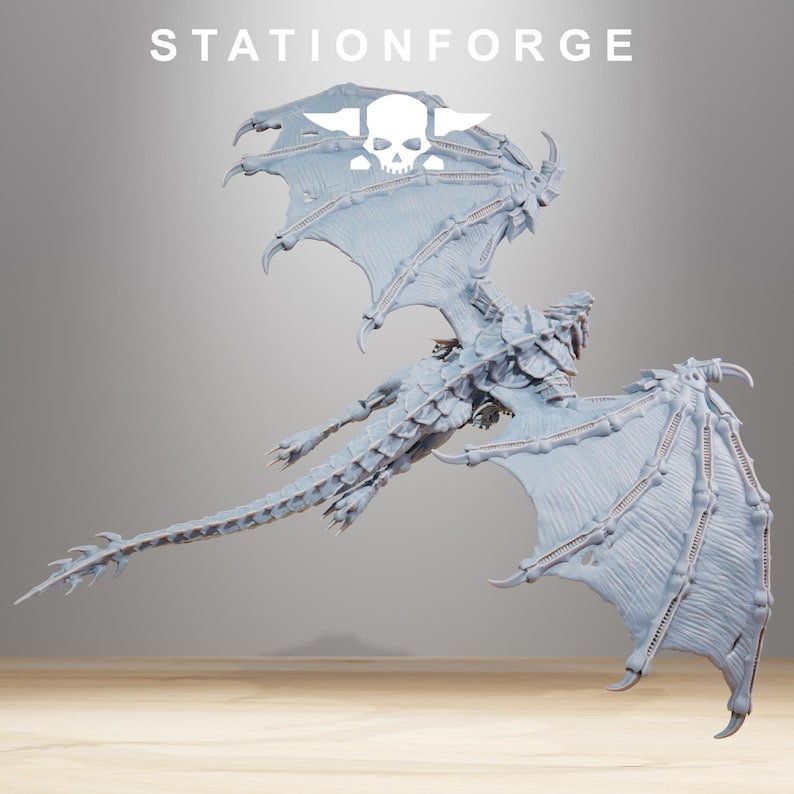 Xenaridendrache | Station Forge 16k Resinminiaturen | 28 mm/32 mm Tabletop-Wargaming | Unbemalt Bild 4