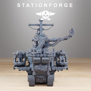 Orks Orkaz Death Mountain | Station Forge 16k Resin-Miniaturen | 28 mm 32 mm Tabletop-Wargaming | Unbemalt Bild 4